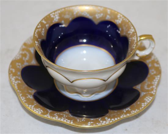 A collection of twenty eight Continental porcelain tea and coffee cups and saucers and four other cups, late 18th - early 20th century,